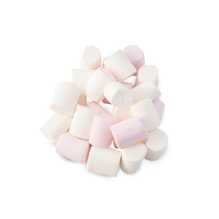 Marshmallow isolated on white backgroundの写真素材