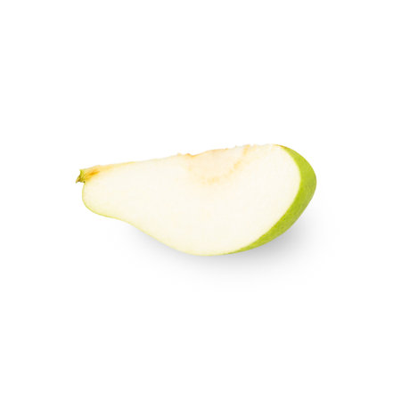 Pear sliced isolated on white background with clipping path, full depth of field.の写真素材