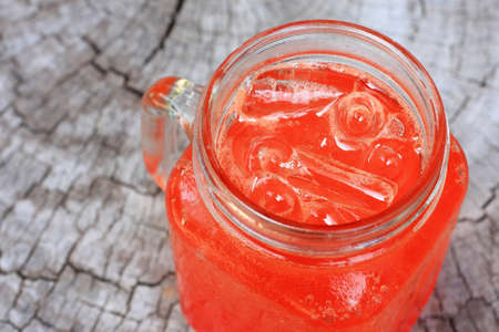 Fresh strawberry and juiceの写真素材