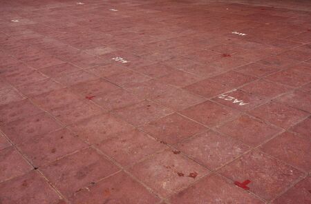 texture tile flooring crossed, aging effectの写真素材