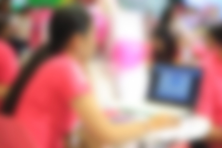 Businessmen and women blur in  work conferenceの写真素材