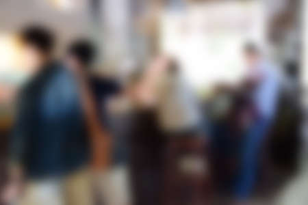 blurred image Coffee shop background and peopleの写真素材