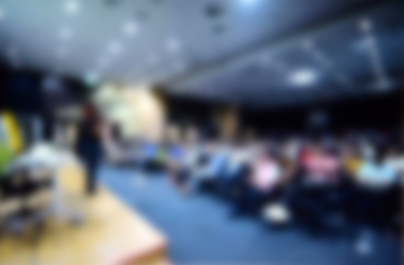 blurred image Conference and Presentation. Audience at the conference hallの写真素材