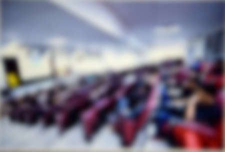 blurred image Conference and Presentation. Audience at the conference hallの写真素材