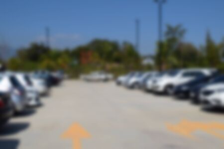 Abstract blur of the car parkingの写真素材