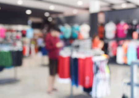 blurred image department store shopping mall center and people backgroundの写真素材