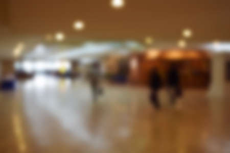 blurred photo of interior hotel lobby backgroundの写真素材