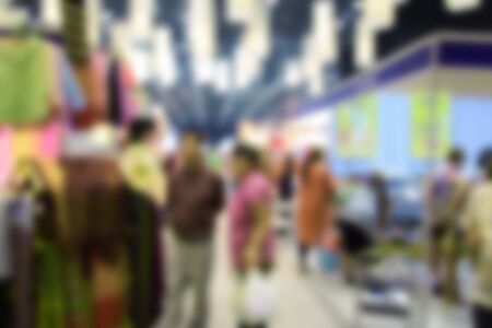 blurred image trade show and one stop shopping expo