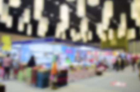 blurred image trade show and one stop shopping expoの写真素材