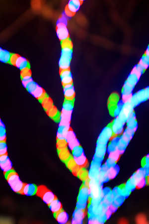blurred image bokeh background,Light from LED lightの写真素材