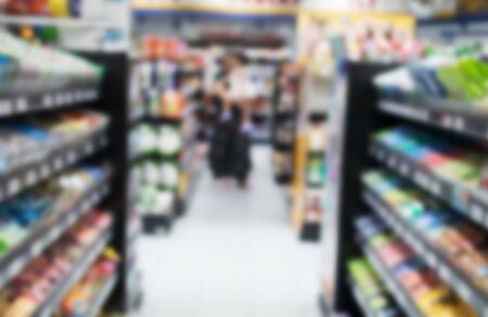 blurred image abstract minimart convenience store