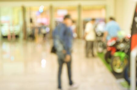 Shopping mall blur background with bokehの写真素材