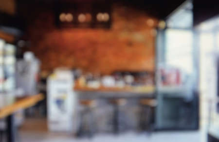 blurred image abstract coffee shop backgroundの写真素材
