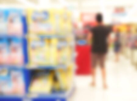 blur image background with bokeh light of department store in shopping Mallの写真素材