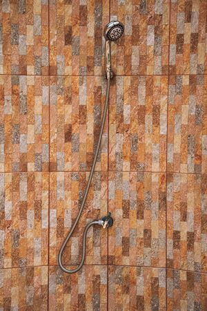 Shower at swimming poolの写真素材