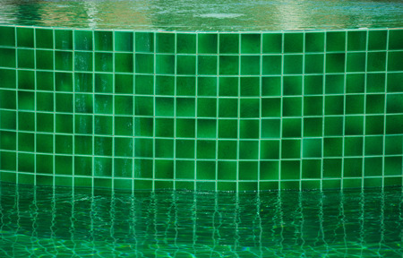 mosaic of the swimming pool  of greenの写真素材