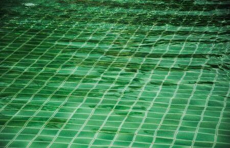 mosaic of the swimming pool  of greenの写真素材
