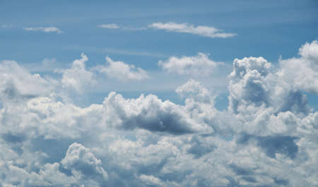 Blue sky with clouds in a summer
