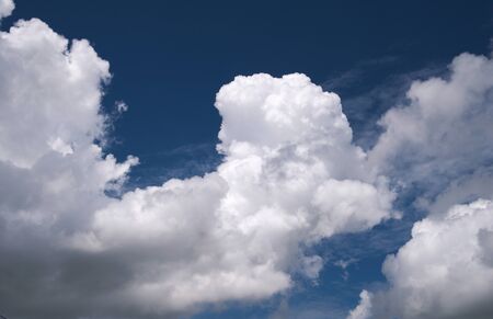 Blue sky with clouds in a summer
