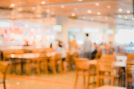 blur image of food court backgroundの写真素材