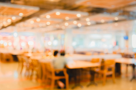 blur image of food court backgroundの写真素材