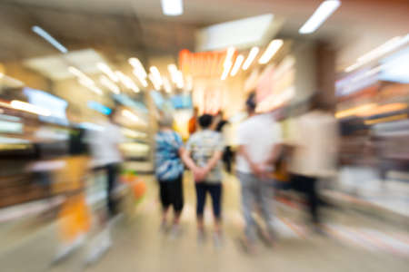 Shopping mall blur background with bokeh