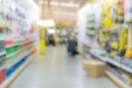blurred photo of Supermarket store on background with bokehの写真素材