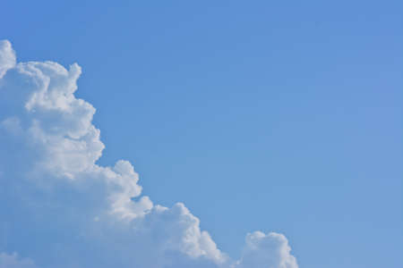 blue sky and white cloud in summer time