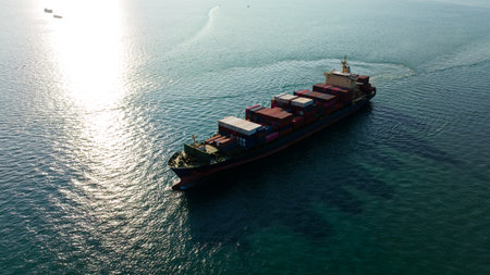 container ship business, logistic delivery service goods for import export international by sea,...