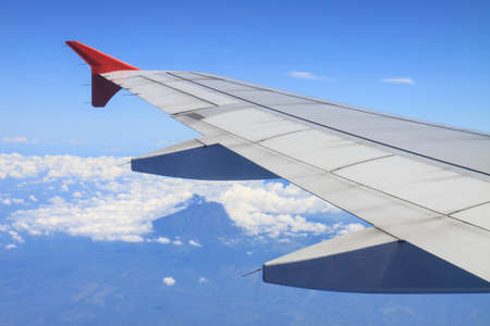 Window aircraft wingの写真素材