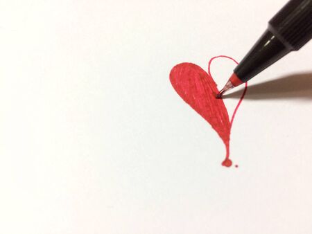 Write on paper for 14 February holiday celebration.の写真素材