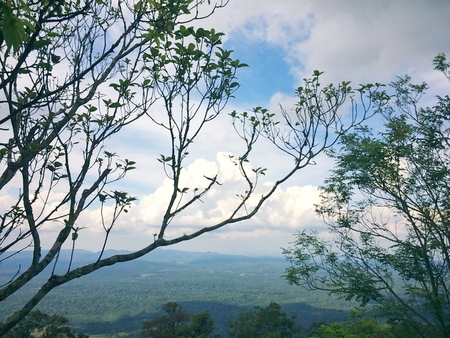 View landscape nature of the day at the mountainの写真素材