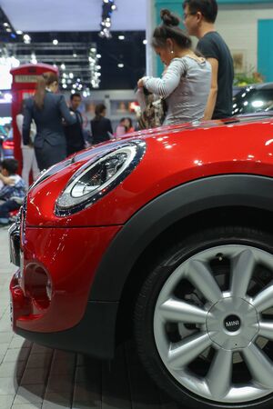 Nonthaburi, Thailand-March 31, 2018 :  Thailand International Motor Expo 2018 Bangkok at The 39th Presenting the new mini cooper.のeditorial素材