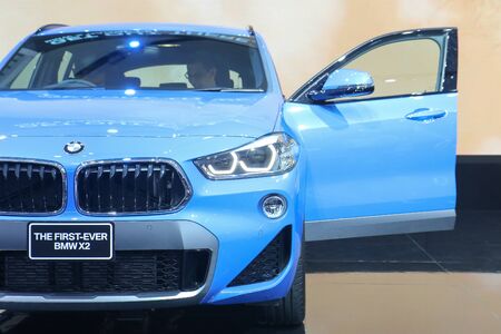 Nonthaburi, Thailand-March 31, 2018 : Thailand International Motor Expo 2018 Bangkok at The 39th Presenting Boot show BMWのeditorial素材