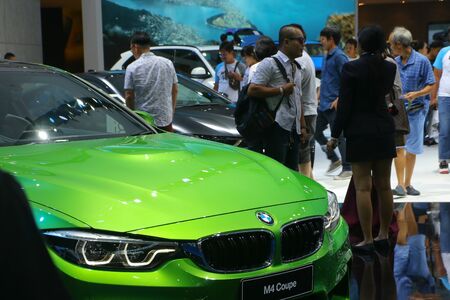Nonthaburi, Thailand-March 31, 2018 : Thailand International Motor Expo 2018 Bangkok at The 39th Presenting Boot show BMWのeditorial素材