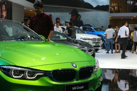 Nonthaburi, Thailand-March 31, 2018 : Thailand International Motor Expo 2018 Bangkok at The 39th Presenting Boot show BMWのeditorial素材