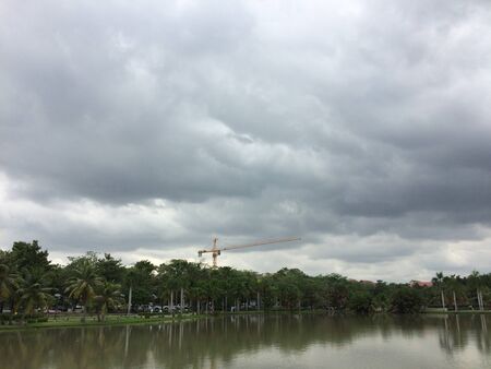 Condition of a black lump that may cause rain soonの写真素材