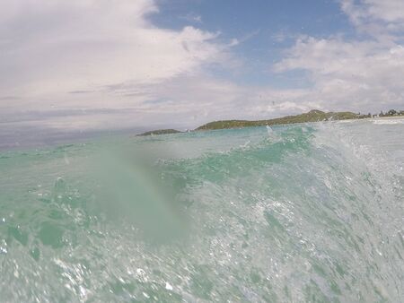 Ocean Wave, Blue Ocean Wave, View from in the Waterの写真素材