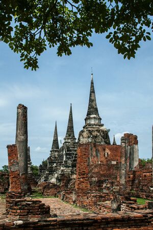Wat Phra Sri Sanphet at Ayutthaya Historical Parkの写真素材