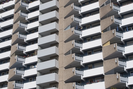 Housing on the outskirts of a cityの写真素材