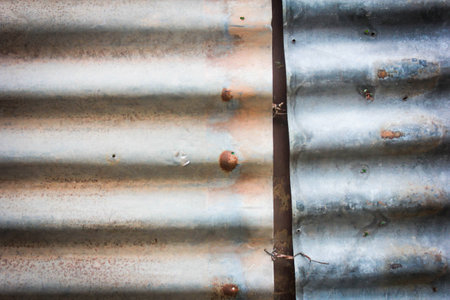 Old zinc surface backgroundの写真素材