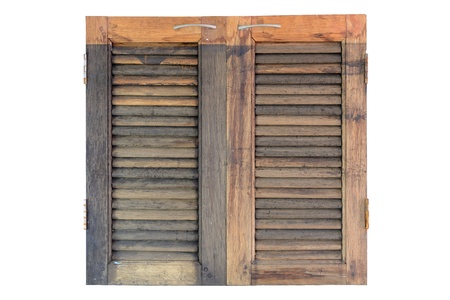 Wooden window panelの写真素材