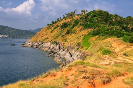 View of Laempromthep coast, Phuket, Thailandの写真素材