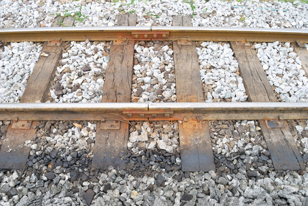 Close-up old railway detailsの写真素材