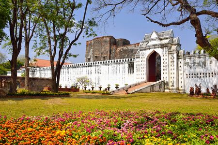 King Narai's Palace, traveling place, Lopburi, Thailandの写真素材