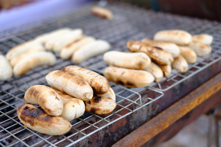Blurry Grilled Bananaの写真素材