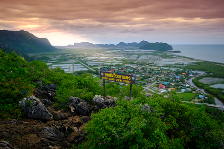 Landscape viewpoint at Khao Daeng, Sam Roi Yod, Prachuap Khiri Khan, Thailand.の写真素材