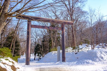 The third torii gate which is entered from Maruyama Parkの写真素材