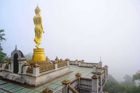 Statue of buddha standing in Wat Phra That Khao Noi, Nan province, Thailandの写真素材