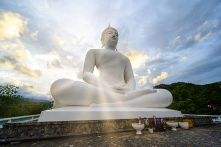 Big Buddha at Wat Phra Phutthabat Doi Lon, the temple on mountain, Tak province, Thailandの写真素材